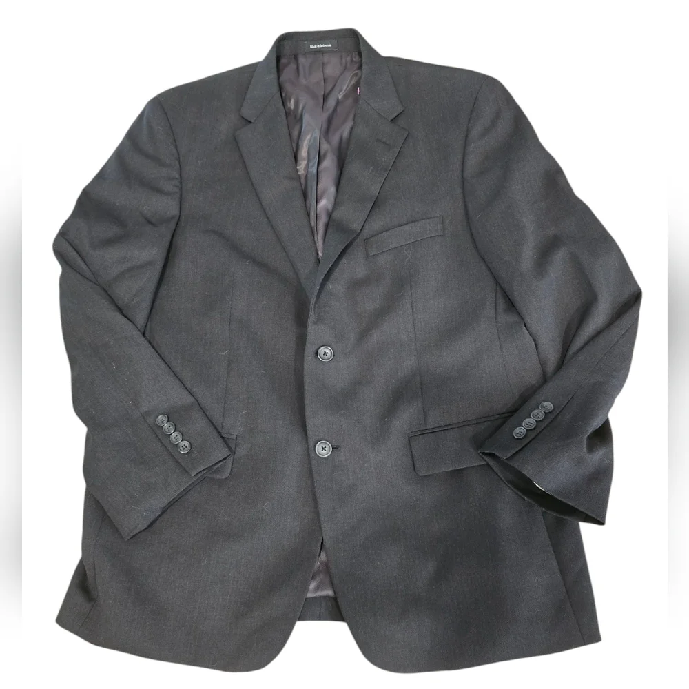Pronto uomo platinum black Wool suit jacket men's Size 44